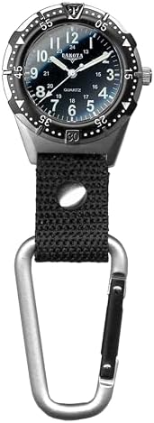 Dakota Backpacker Clip, Premium Quality Pocket Watch, Lightweight, Outdoor Gifts for Men and Women, Use for Fishing, Hunting, and More, Clip on Watch