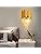 AHXIAOZN Gold Crystal Wall Lights, 3 Tiers Crystal Wall Sconces Lights, E14 Crystal Wall Sconce Light for Bedroom Living Room Kitchen Hallway Stairs Restaurant Hotel Lighting