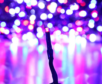 Christmas Concepts 500 6M/20FT Red/Blue White LED Cluster Lights with 8 Function Controller - Indoor/Outdoor - Energy Efficient A++ - Christmas