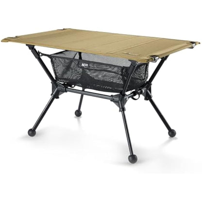 OneTigris Dipper Camping Table, Lightweight Portable Folding Table with Mesh Storage Net, High/Low Options, Ideal for Camping, Hiking, Tailgating, Beach, Picnic, Travel, Backyard