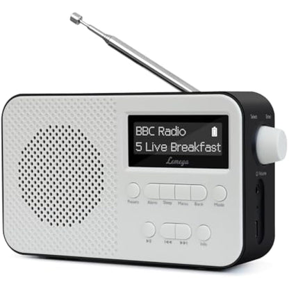 DAB Radio with Bluetooth | Digital Radios Mains and Battery | Rechargeable Battery 15HR Playback | Alarm Clock | FM Radio,40 Presets,Headphone Jack | Bluetooth 5.3 I LEMEGA PR2-Max Black