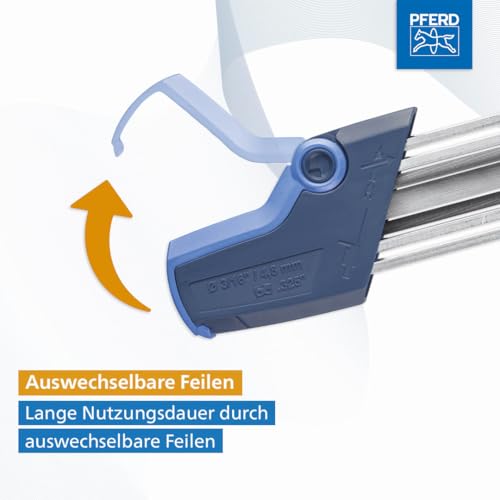PFERD Chain Saw Sharpener Chain Sharp CS-X, File Diameter 3.2 mm, 18600742 ? Cutting Saw Tooth and Depth Limiter in One Operation