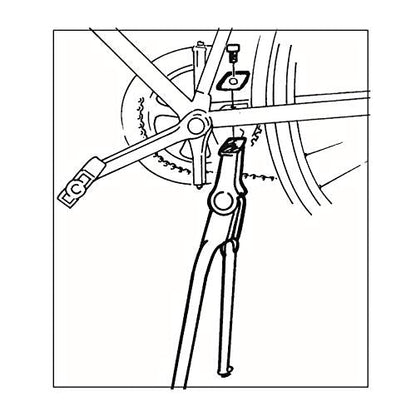FISCHER Jumbo Two-Legged Stand, Suitable for E-Bikes, Tandems & Bicycles 27-28 Inch, 80 kg Load Capacity, Black