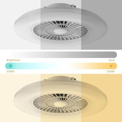 BKZO Smart LED Ceiling Light with Fan,RGB Ceiling Fan Lights, Stepless Dimming Light, 60CM Modern Fan Lighting,Ceiling Fan with RGB Light for Living Room, Dining Room, Bedroom