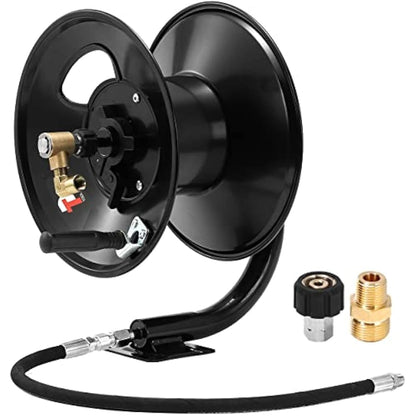 Tool Daily Pressure Washer Hose Reel, Heavy Duty Steel 30M Hose Reel for Pressure Washer