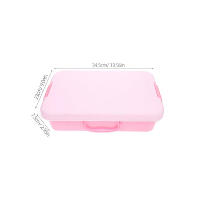 Vaguelly Portable Sandbox with Lid 13.58 Inch Handheld Sand Tray Kids Toy Storage Box for Indoor and Outdoor Use Ideal for Beach Park Trips