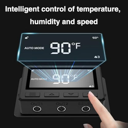 Aygrochy 6 inch wifi APP inline fan with Temperature and Humidity controller, Extractor Fan for Booster, Growth Tents, Ventilation and exhaust fan.