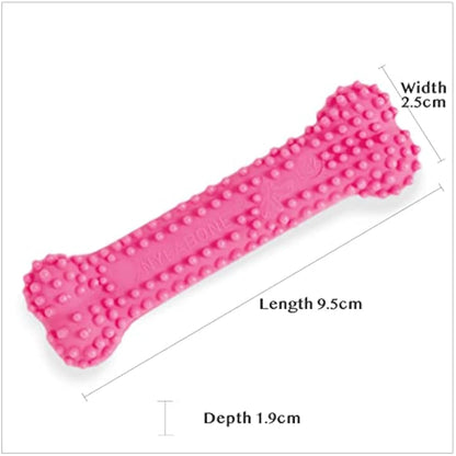 Nylabone Gentle Puppy Teething Dental Chew Toy Bone with Nubs & Ridges, Chicken Flavour, Pink, XS, for Puppies Up to 7 kg