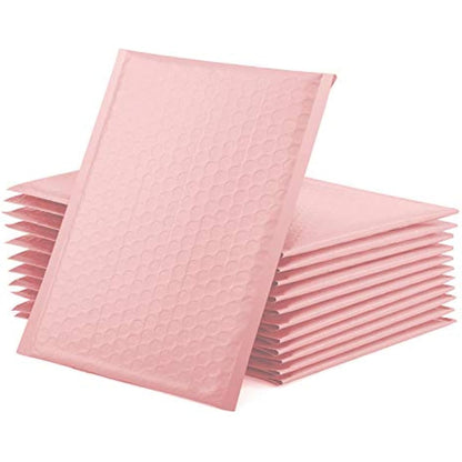 Switory 25Pcs Bubble Mailers, 21.6x28cm Padded Envelopes Bubble Lined Wrap Polymailer Bags for Shipping Packaging Mailing Self Seal, Pale Pink
