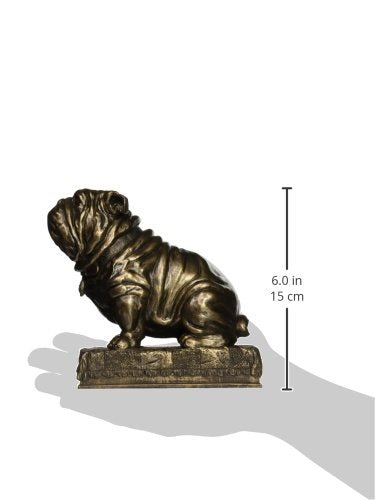 Design Toscano British Decor Bulldog Mascot Bookend Statues, 15 cm, Set of Two, Polyresin, Bronze Finish