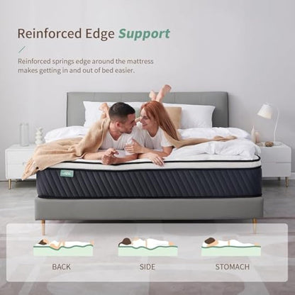 SZsuilong Single Mattress, 12 Inch 3FT Orthopedic Hybrid Mattress with Cool Gel Memory Foam and Individually Pocket Sprungs. (90x190x30cm, 3ft by 6ft3)