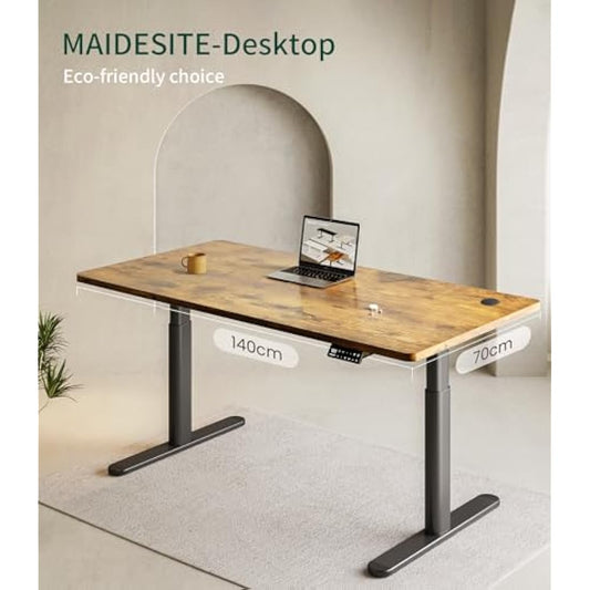 MAIDeSITe Table Top,Desktop for Height Adjustable Electric Standing Desk,140 * 70 * 2.5 cm