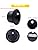FWoche Staircase Light with Sensor, Outdoor Step Lights Motion Detector 3000K, 1.5W Round LED Step Night IP65 Waterproof 65mm, Wall Recessed Lamp with Box Aluminum, 230V, Black housing, 8pcs