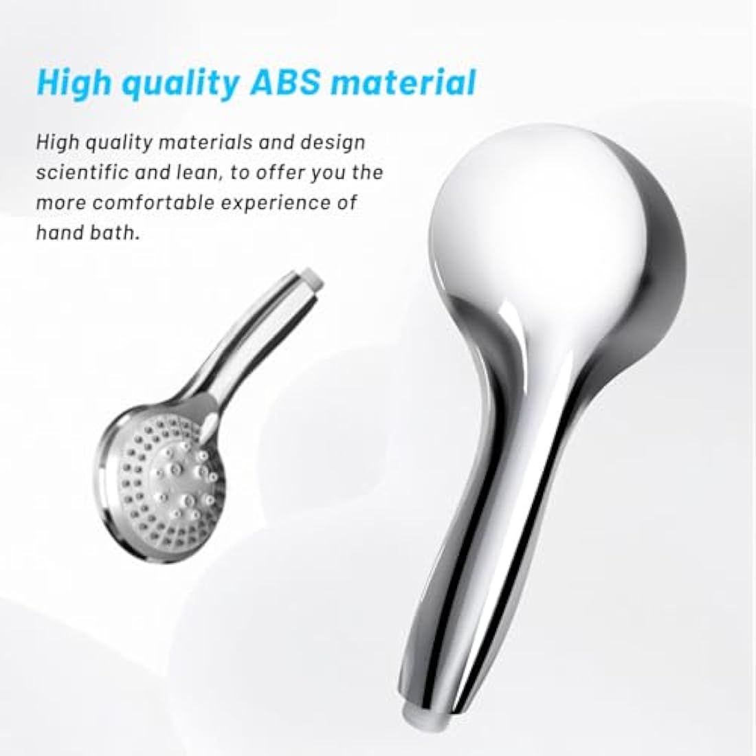 VEHHE Shower Head Powerful Flow with 1.5m Chrome Hose Pressure Boosting Shower Head Spray with 5 Modes Water Saving Bathing for Adults Children Pets Home and Gym Use