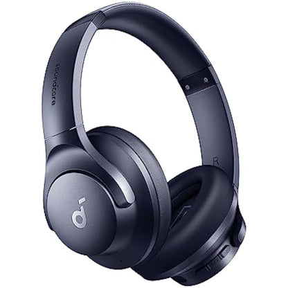soundcore by Anker Q20i Hybrid Active Noise Cancelling Foldable Headphones, Wireless Over-Ear Bluetooth, 40H Long ANC Playtime, Hi-Res Audio, Big Bass, Customize via an App, Transparency Mode (Blue)