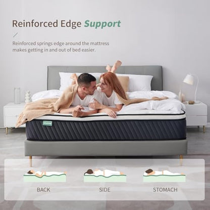 SZsuilong Single Mattress, 12 Inch 3FT Orthopedic Hybrid Mattress with Cool Gel Memory Foam and Individually Pocket Sprungs. (90x190x30cm, 3ft by 6ft3)