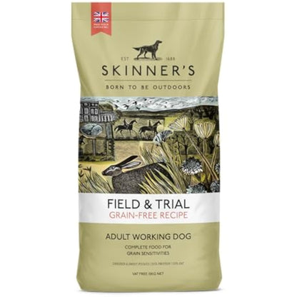 Skinner’s Field & Trial Grain Free Chicken & Sweet Potato – Complete Dry Adult Dog Food, For Dogs with Intolerance to Grains, 15kg