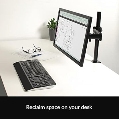 ARCTIC Z1 Basic - Desk Mount Single Monitor Arm, Monitor stand for up to 34"/38" Ultrawide, up to 15 kg (33 lbs) weight, 360° rotation, Easy Monitor adjustment - Black