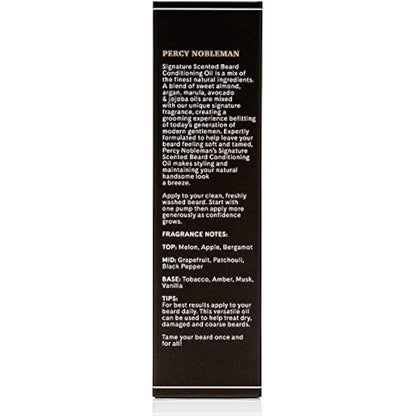 Percy Nobleman Beard Oil – 99% Naturally Derived Conditioning Oil with Signature Scent – Softens, Nourishes & Reduces Beard Itch – Vegan, Non-Greasy & Fast-Absorbing – Made in England (100ml)