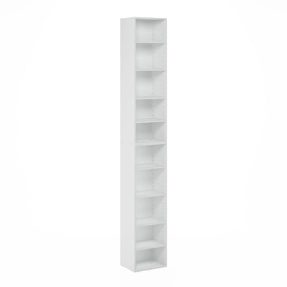 Furinno PASIR 10-Tier Open Shelf Bookcase, White