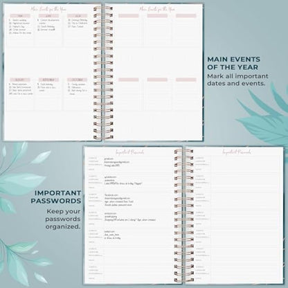PLANBERRY Large Hourly Schedule Planner Premium – Undated Hourly Schedule & Budget Organizer for Time Management – Productivity Journal with Habit Tracker – 20 x 27cm Hardcover (Ocean Depths)