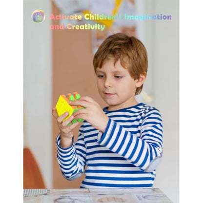 ROXENDA Speed Cube - Fast Smooth Turning Solid Durable & Stickerless Frosted, Best 3D Puzzle Magic Cube Toy - Turns Quicker than Original for kids Gift & Adult & Children(5x5x5 Cube)