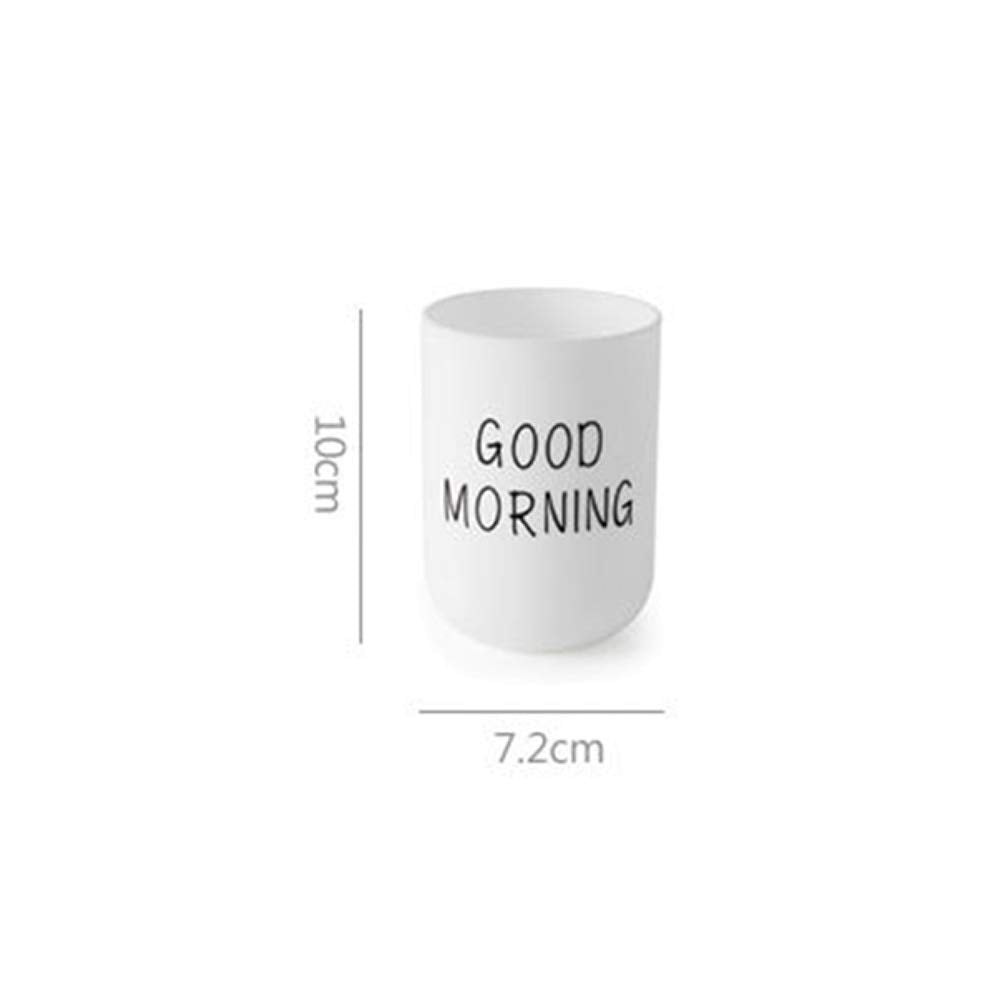 Toothbrush Holder, Good Morning Cup Toothbrush Cup, Home Travel Bathroom Washing Toothpaste Holder Plastic Tumbler Cups(COLOR:Blue)
