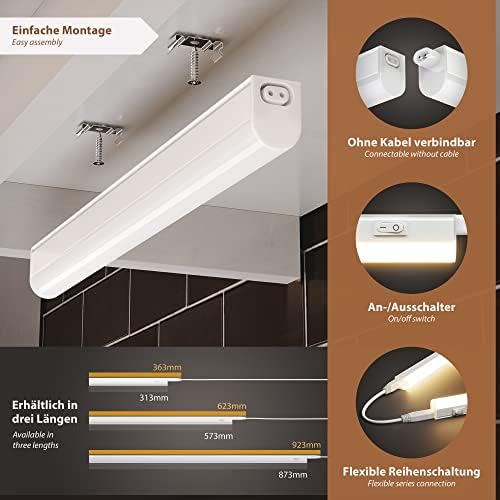 Parlat LED Under-Cabinet luminaires Rigel, Each 57.3cm, Each 790lm, Warm-White, Set of 2, BS