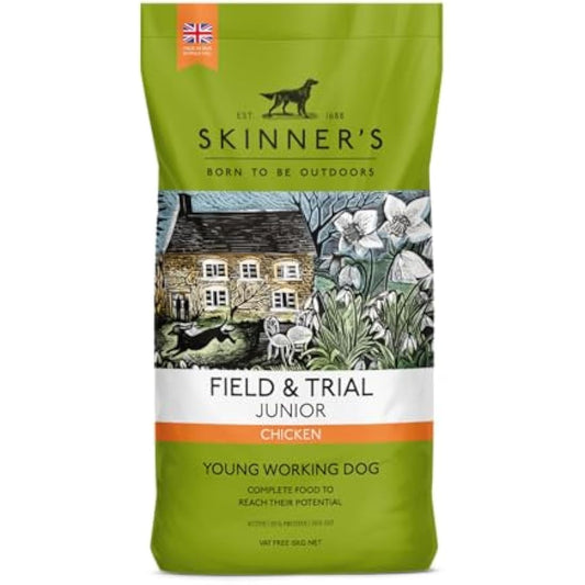 Skinner’s Field & Trial Junior – Complete Dry Food for Young Dogs, Balanced, Supports Gut Health, 15kg