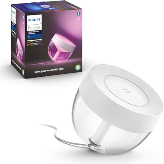 Philips Hue Iris White and Colour Ambiance Table Lamp Smart Lighting. [White] with Bluetooth. Works with Alexa, Google Assistant and Apple HomeKit, 1 Count (Pack of 1)