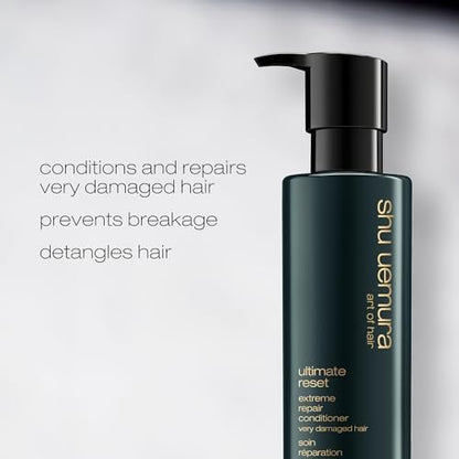Shu Uemura, Extreme Repair Conditioner Ultimate Reset, Very Damaged Hair, Enriched with Rice Extract, Repairs & Strengthens, 250 ml