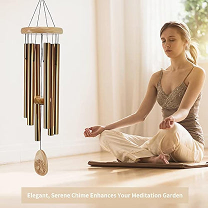 Astarin Sympathy Wind Chimes for Outside Deep Tone, Memorial Wind Chime for Loss of Loved One, in Memory Wind Chimes Outdoor as Bereavement Memorial Gifts for Mom Dad(30 Inch Bronze)