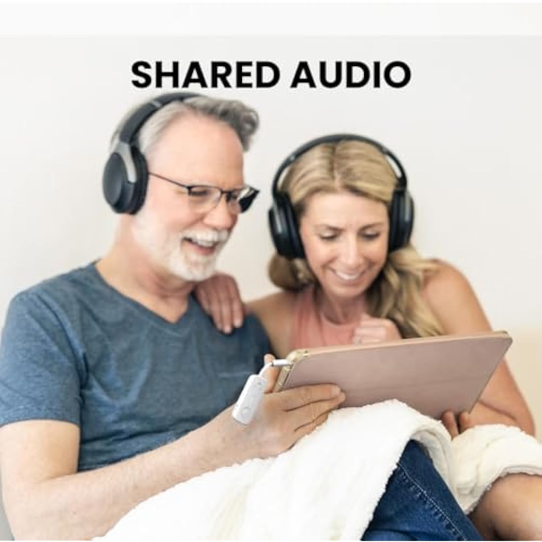 Avantree Relay - Airplane Bluetooth 5.3 Adapter with Qualcomm aptX Adaptive, Supports 2 AirPods or Headphones, 20H Playtime, 3.5mm AUX Jack Wireless Audio Transmitter for Planes, Airline, Travel