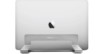 Macally Universal Vertical Laptop Stand 13"-17" - Aluminium Silver