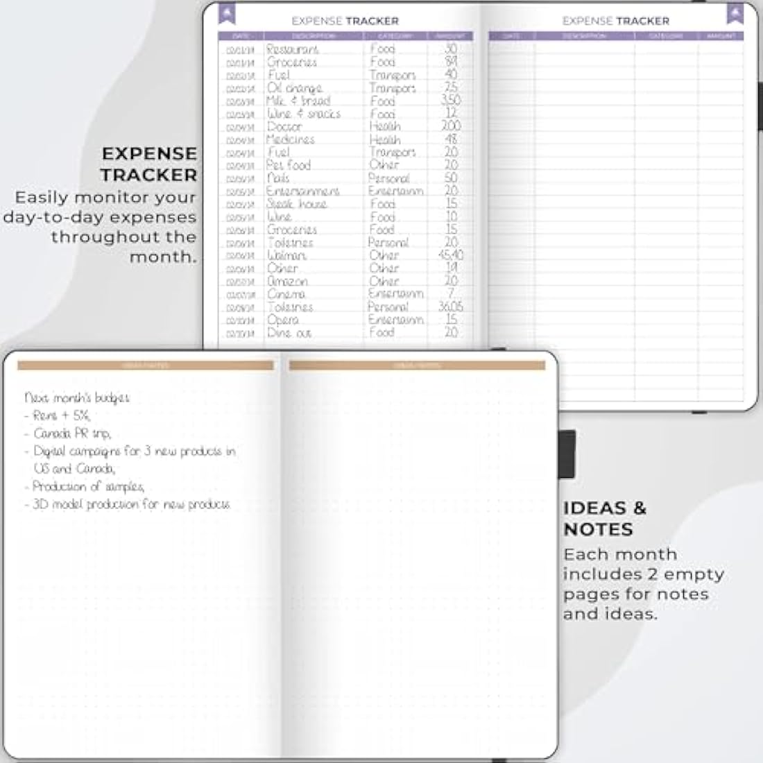Clever Fox Budget Book 2.0 – Financial Planner & Expense Tracker Notebook. Monthly Budgeting Money Organizer. Compact, 13.5x19cm (Black)