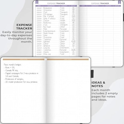 Clever Fox Budget Book 2.0 – Financial Planner & Expense Tracker Notebook. Monthly Budgeting Money Organizer. Compact, 13.5x19cm (Black)