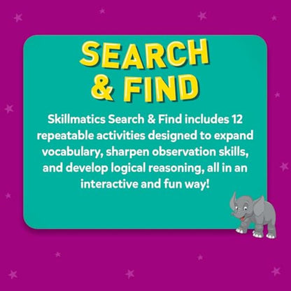 Skillmatics Search and Find Educational Game - Reusable Preschool Learning Activities, Perfect for Toddlers & Kids Who Love Toys, Art & Crafts, Builds Vocabulary, Gifts for Ages 3, 4, 5, 6