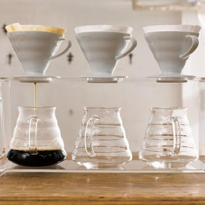 Hario V60 Ceramic Coffee Dripper | V-Shaped Cone Coffee Dripper With Heat Retention, Red, Size 02