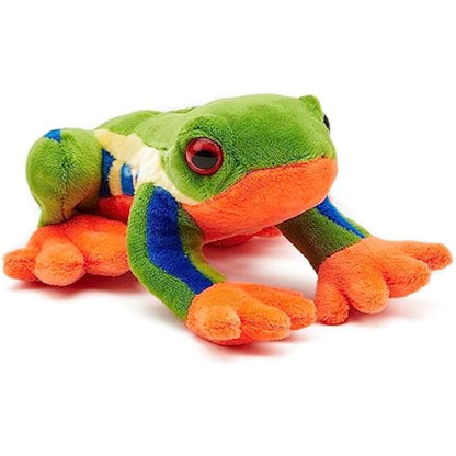 Zappi Co 100% Recycled Plush Tree Frog Toy (15cm Length) Stuffed Soft Cuddly Eco Friendly Animals Collection for Newborns – Lifelike & Realistic