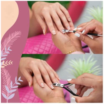 SENBACH Cuticle Trimmer, Cuticle Remover Cuticle Nipper Professional Stainless Steel Cuticle Cutter Clipper Durable Pedicure Manicure Tools for Fingernails and Toenails (Black)