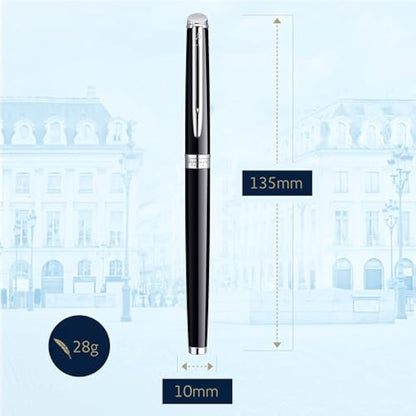 Waterman Hemisphere Rollerball Pen | Gloss Black with Chrome Trim | Fine Point | Black Ink | Gift Box