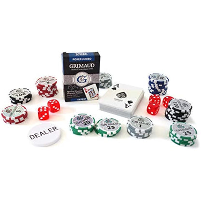 Smir - 360355 - World Poker Tour - Grimaud Poker Set in Black Aluminium Briefcase - 500 American Chips