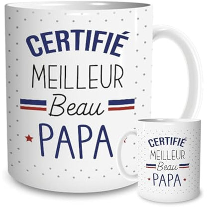 Mug with "Meilleur Beau Papa" ("Best Dad") Design [French Language]