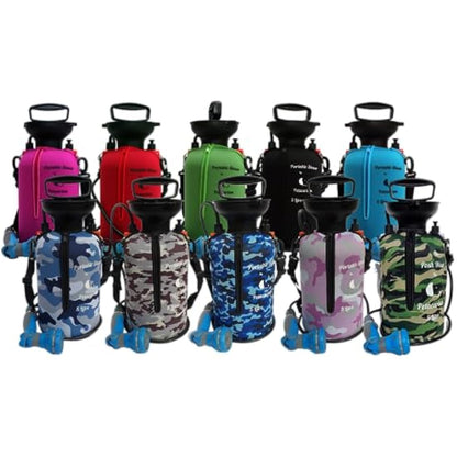Petacarium Insulated Portable Shower (5 Litre, Red) for Dogs, Camping, Paddleboarding, Muddy Walks
