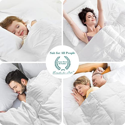 Threads For Bed 13.5 tog Down & Feather Duvet, Super King, 100% Cotton Down Proof Fabric, Machine Washable with Premium Box-Stitch Design