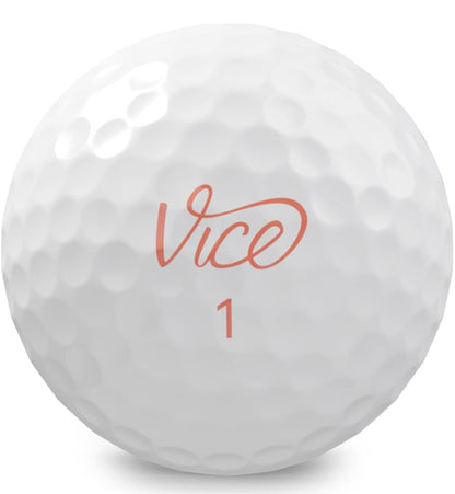 Vice Golf Pro Soft Hue Living Coral Golf Balls