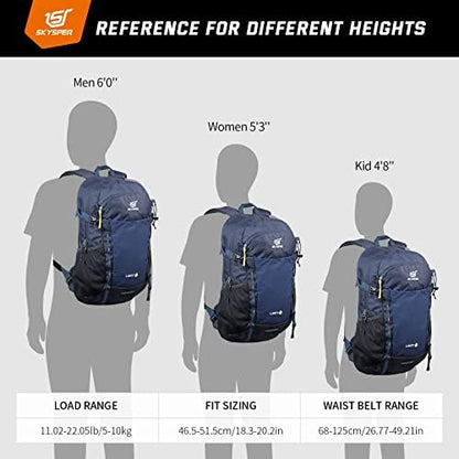 SKYSPER Rucksack 30L Hiking Backpack, Lightweight Travel Backpack Camping Pack for Men Women