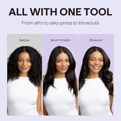 Wavytalk Thermal Brush, Blowout Boost Ionic Round Heated Hot Brush, to Make Hair Smoother & Shinier, Easy to Use, Not for Blow Drying, 38mm Barrel, 5 Temperature Settings, Dual Voltage, UK Plug, Pink