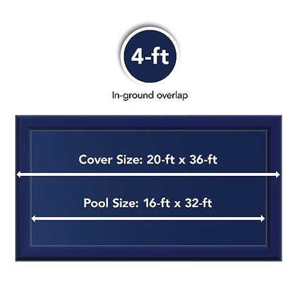 Blue Wave 16-ft x 32-ft Rectangular Leaf Net In Ground Pool Cover