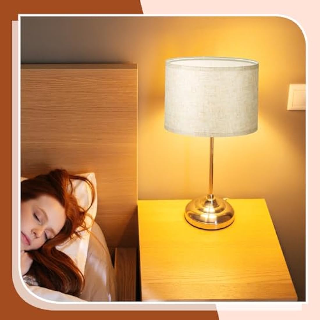 Weewooday 4 Sets Fabric Lampshade with E27 to E14 Adapter Ring Modern Ceiling Pendant Table Drum Light Shade Linen Lamp Shades for Table Bedside Floor Lamp(Taupe,10 Inch)